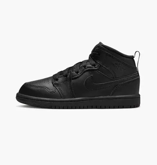 Кроссовки детские Air Jordan 1 Mid (Ps) Black 640734-093