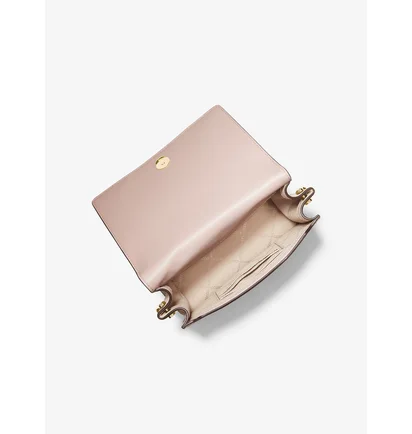 Сумка жіноча Michael Kors Hayden Medium Studded Two-Tone Saffiano Leather Messenger Bag Beige 30S0G0YM8T-SFTPINK-FAWN-47073