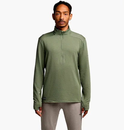 Кофта мужская Saucony Triumph 3D 1/2 Zip Olive SAM800357-BUH