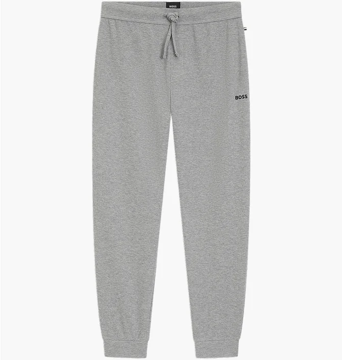 Штаны мужские Boss Waffle-Structure Pyjama Bottoms Grey 50535878-345
