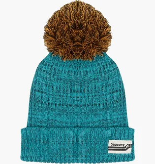 Шапка унисекс Saucony Rested Pom Beanie Turquoise 800031-PM