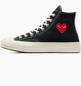 Кеди унісекс Converse X Comme Des Garçons Play X Chuck 70 High Black A08801C