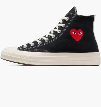 Кеди унісекс Converse X Comme Des Garçons Play X Chuck 70 High Black A08801C