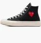 Кеди унісекс Converse X Comme Des Garçons Play X Chuck 70 High Black A08801C