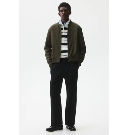Бомбер мужской H&M Regular Fit Olive 1293696002