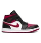 Кроссовки мужские Air Jordan 1 Mid Black/White/Noble Red 554724-066