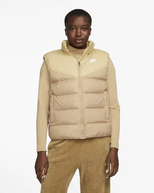 Жилетка жіноча Nike Sportswear Therma-Fit Windrunner WomenS Down Vest Beige DQ6896-200