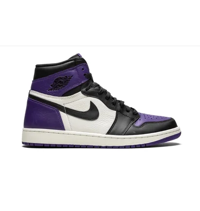 Кроссовки мужские Air Jordan 1 Retro Black/Violet 555088-501