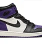 Кроссовки мужские Air Jordan 1 Retro Black/Violet 555088-501