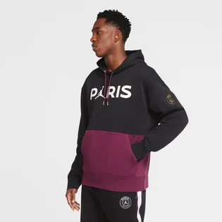 Толстовка чоловіча Nike Air Jordan X Psg Fleece Pullover Hoodie Black Bordeaux CK9773-010
