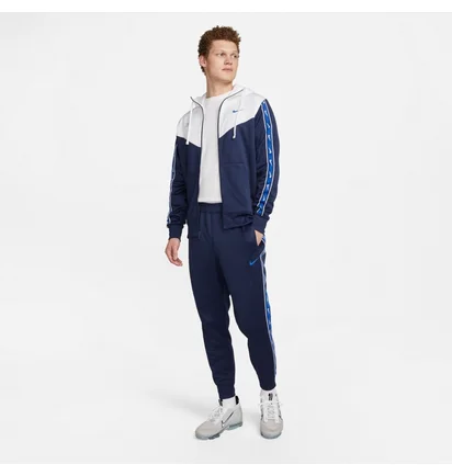 Толстовка мужская Nike Sportswear Repeat MenS Full-Zip Hoodie Blue/White DX2025-411