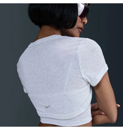 Футболка жіноча Nike Tight Cropped Mini-Rib 2-In-1 Grey HJ1299-051