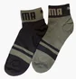 Шкарпетки унісекс Puma Combo Black/Green (2 пари) 935318-02