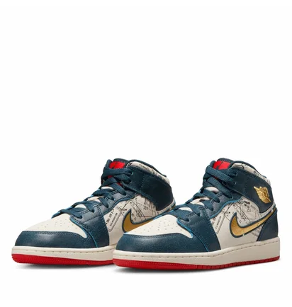 Кросівки дитячі Air Jordan 1 Mid Se Blue/White FN1353-400