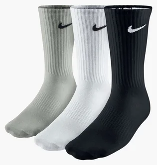 Носки унисекс Nike (3 пары) Lightweight Crew Black/Grey/White Sx4704-901