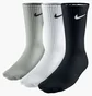 Носки унисекс Nike (3 пары) Lightweight Crew Black/Grey/White Sx4704-901