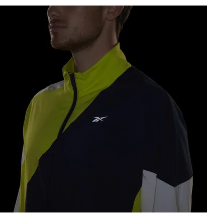 Ветровка мужская Reebok Running Woven Wind Jacket Blue/Yellow HT3709