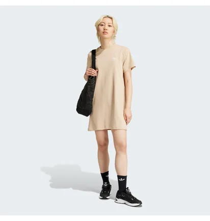 Платье женское Adidas Adicolor Trefoil Dress Beige IY2206