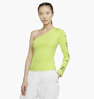 Лонгслів жіночий Nike Womens Asymmetrical Long-Sleeve Top Yellow CZ8188-736