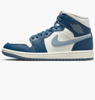 Кроссовки женские Air Jordan Air 1 Mid White/Blue BQ6472-414