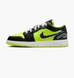 Кроссовки детские Air Jordan 1 Low Se Black Cat Volt Black/Green DX6666-701