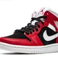 Кроссовки женские Air Jordan Wmns 1 Mid Red/Black BQ6472-601