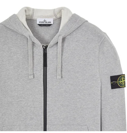 Толстовка чоловіча Stone Island Zip Hoodie Grey 811564251-V0M64