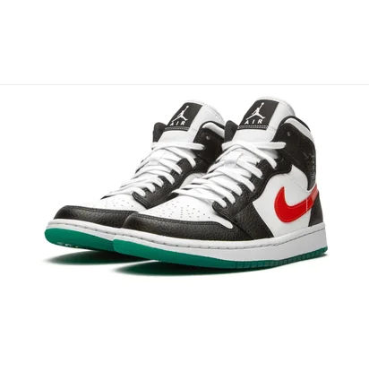 Кроссовки женские Air Jordan 1 Mid Wmns White/Black BQ6472-063