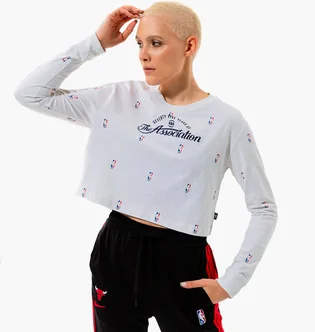 Лонгслив женский Nike T-Shirt N31 W Nk Cts Crop Ls Tee Nba Grey DA6810-051