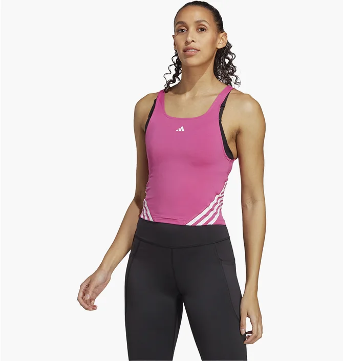 Майка жіноча Adidas Train Icons 3-Stripes Tank Top Pink HS2385