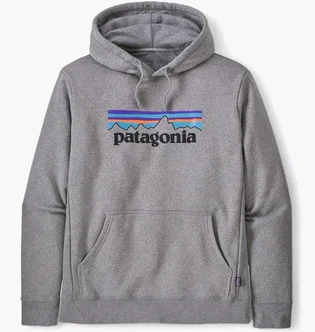 Худи мужское Patagonia P-6 Logo Uprisal Hoody Gravel Heather Grey GLH39622