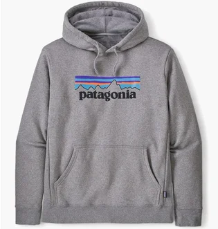 Худи мужское Patagonia P-6 Logo Uprisal Hoody Gravel Heather Grey GLH39622