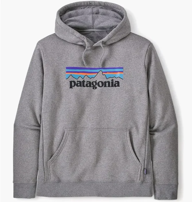 Худи мужское Patagonia P-6 Logo Uprisal Hoody Gravel Heather Grey GLH39622