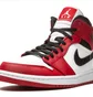 Кроссовки мужские Air Jordan 1 Mid White/Red 554724-173