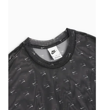 Футболка жіноча Nike Air Printed Mesh Short Sleeve Crop Top Black DV8245-010