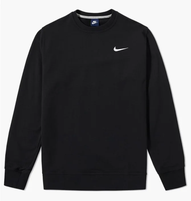 Свитшот мужской Nike Club Ft Crew Black 637902-010