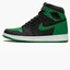Кроссовки мужские Air Jordan 1 Retro High Black/Green 555088-030