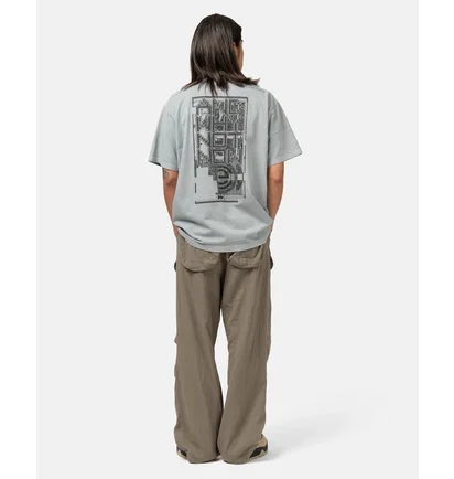 Футболка мужская Cav Empt Short Sleeve Mock Neck Grey CES27T08