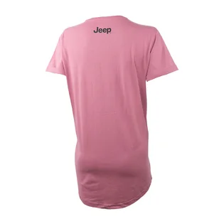 Футболка женская Jeep T-Shirt Oversize Star Striped Print Turn Pink O102613-P490