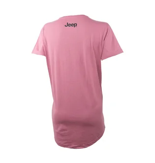 Футболка женская Jeep T-Shirt Oversize Star Striped Print Turn Pink O102613-P490