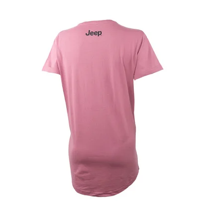 Футболка женская Jeep T-Shirt Oversize Star Striped Print Turn Pink O102613-P490