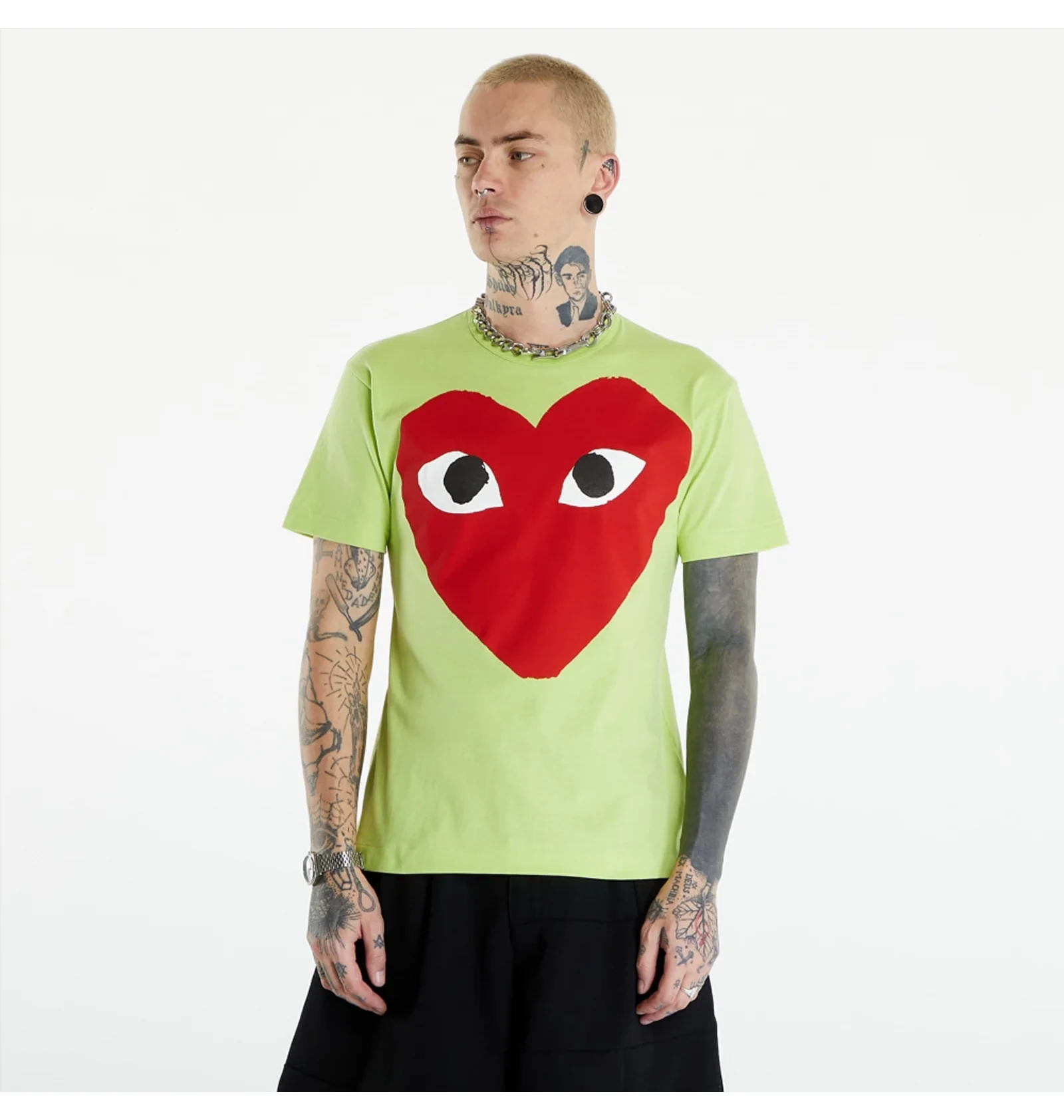 ᐉ Футболка мужская Comme des Garcons Play Short Sleeve Logo Print