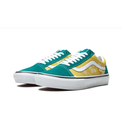 Кеды унисекс Vans Skate Old Skool Turquoise/Yellow VN0A5FCB3LA