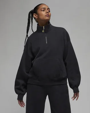 Кофта женская Air Jordan 1/4 Flight Fleece Black FD7221-010