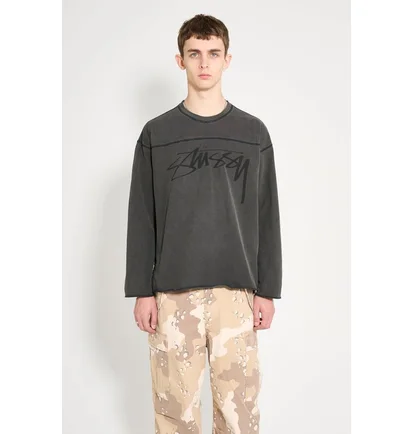 Свитшот унисекс Stussy Football Crew Pig. Dyed Black 1140352-0034