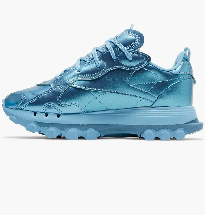 Кросівки жіночі Reebok Cardi B Classic Leather Metallic/Light Blue GY0965