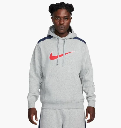 Худи мужское Nike M Nsw Sp Flc Hoodie Bb Grey FN0247-064