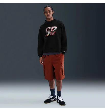 Світшот чоловічий Nike Flc Po Crew Black HQ9010-010