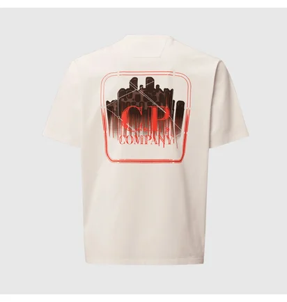 Футболка мужская C.P. Company Metropolis Series Logo White 19CLTS053A-006370W-103