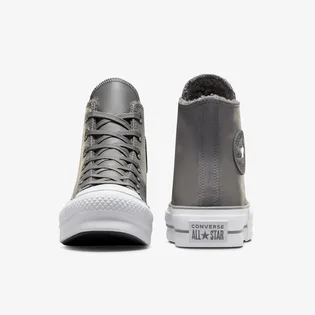 Кеды унисекс Converse Chuck Taylor All Star Lift Platform Leather Grey A05511C